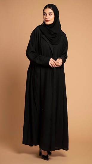 عباية بياقه رسمية وكسرات جانبية