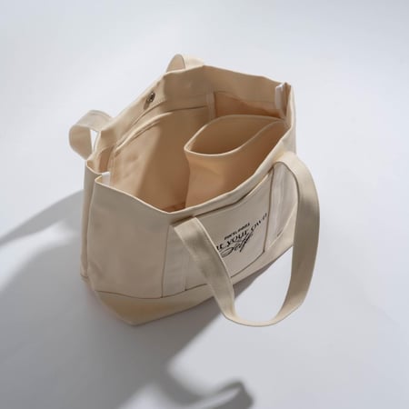create your own self tote bag - begie