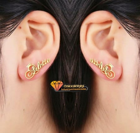 حلق مطلي بالذهب متوفر بالونين