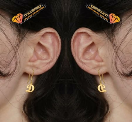 حلق مطلي بالذهب متوفر بالونين