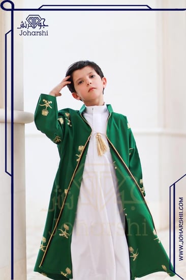 دقلة اطفال اليوم الوطني اللون الاخضر - دقله ولادي اليوم الوطني