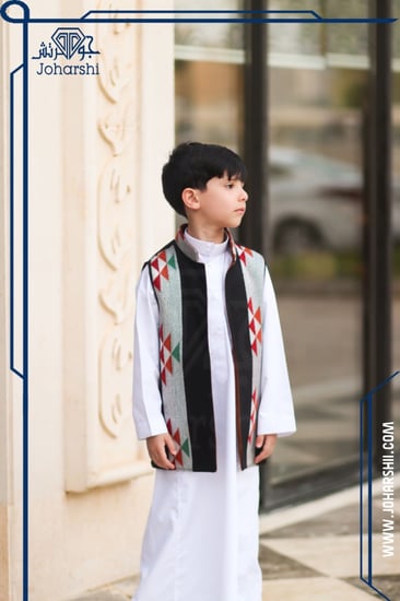 سديري اطفال شتوي دبل فيس سدو اسود مع جملي - متجر جوهرتش