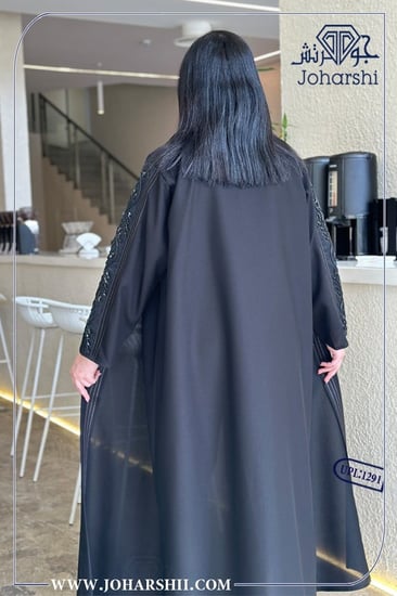 عباية تطريز اسود