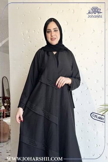 عباية قماش ملكي M1 - عبايات شك وتطريز - عبايتك