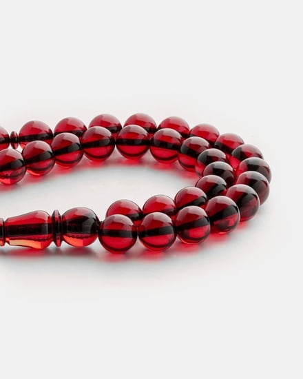 سبحة بكلايت بلون أحمر بتصميم أنيق