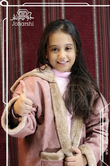 فروه اطفال بالاسم لون لحمي - فروة شتوية