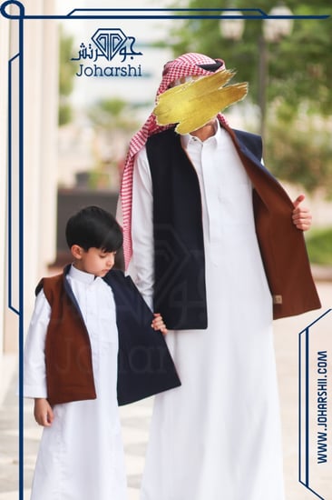 طقم سديري شتوي دبل فيس كحلي مع جملي - متجر جوهرتش