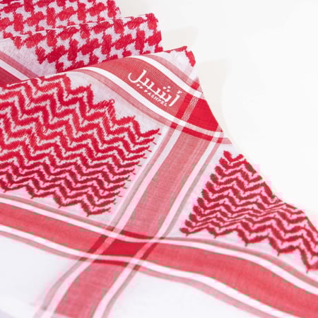 شماغ أشبيل احمر بدون بصمة