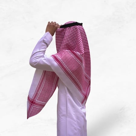 شماغ أشبيل أحمر بدون بصمة عرض مميز