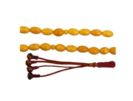 سبحة من تراب الكهرمان الأصفر