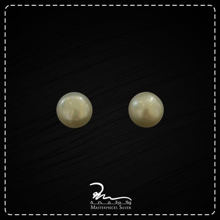 حلق لولو  فضة ناعم عيار 925