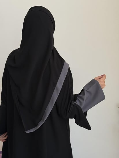 عباية غزل رمادي