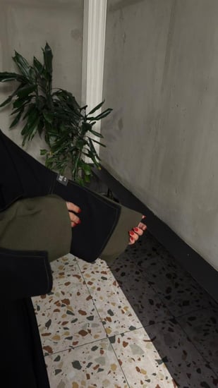 عباية غزل زيتي