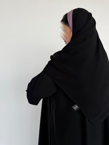 عباية قماش كريب لمياء نص كلوش