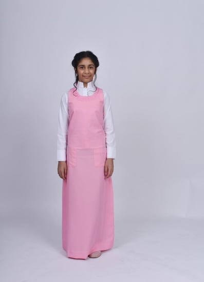 مريول ابتدائي وردي موديل 13018