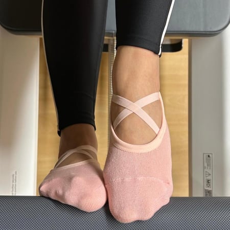 Classic Pink grip socks