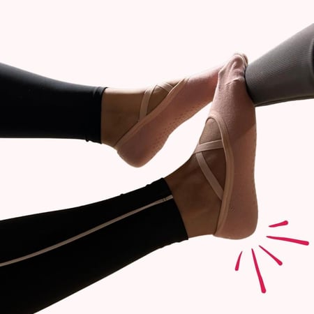 Classic Pink grip socks