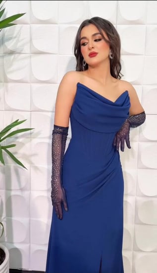 فستان نيلي ساحر سهره