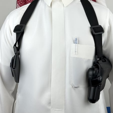 محزم مسدس نص مطاط كامل ثلاث الوان للمسدسات النص(زينة)