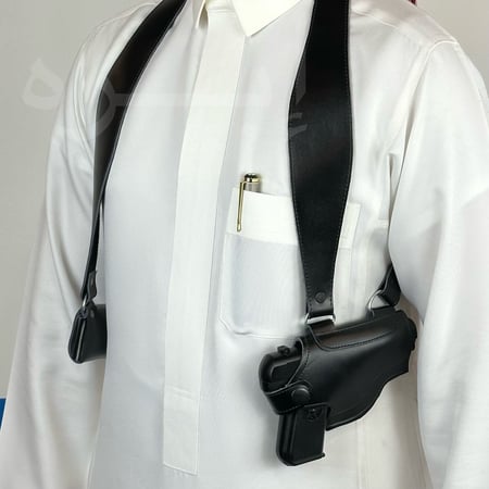 محزم مسدس نص جلد كامل لون اسود