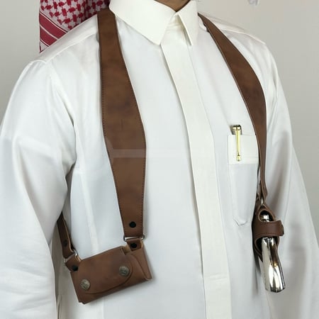 محزم مسدس أبو محالة جلد كامل لون مموه