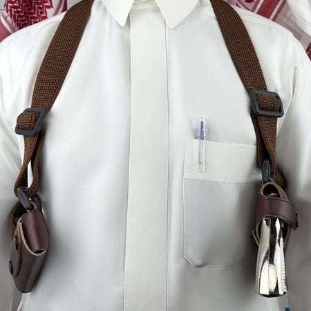 محزم مسدس محالة مطاط كامل ثلاث الوان للمسدسات المحالة(زينة)