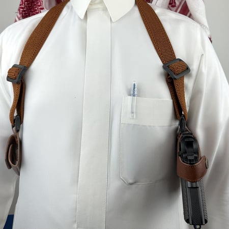 محزم مسدس رسمي مطاط كامل ثلاث الوان للمسدسات الكبيرة (زينة)