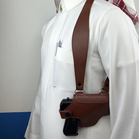 محزم مسدس نص جلد سنقل لون بني