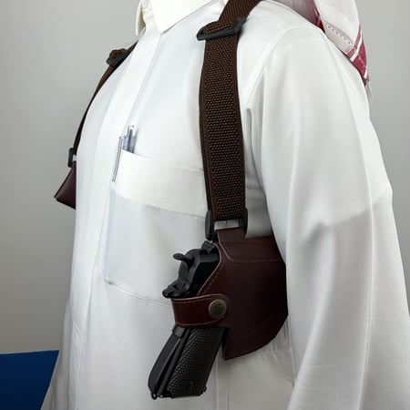 محزم مسدس رسمي مطاط كامل ثلاث الوان للمسدسات الكبيرة (زينة)