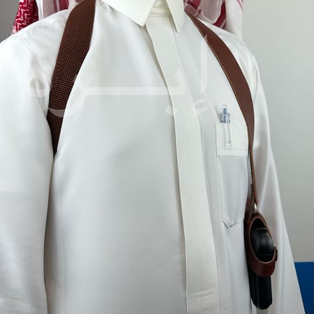 محزم مسدس نص جلد سنقل لون بني