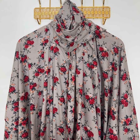 رونق الزهر – شرشف صلاة بسحاب أمامي باللون الرصاصي