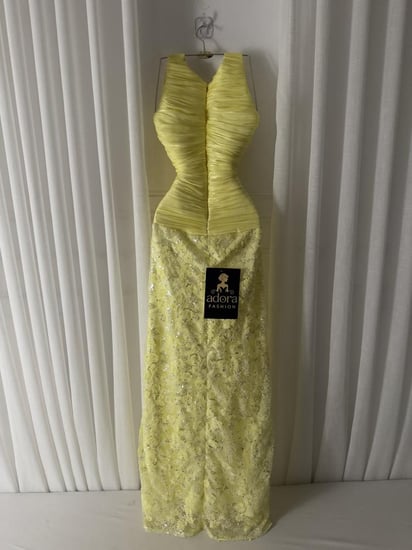 فستان سهره ليموني