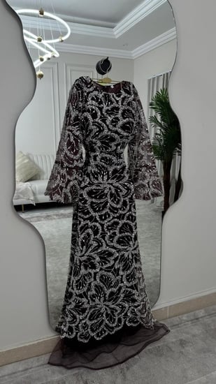 فستان سهره فخم تطريز كامل