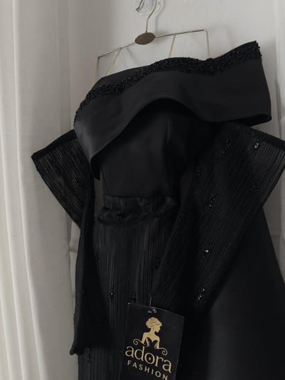 فستان سهره طويل اسود