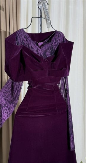 فستان مخمل كحلي