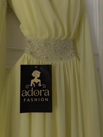 فستان سهره ليموني