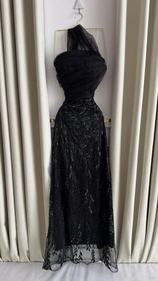 فستان سهره ملكي اسود