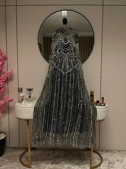 فستان سهرة فخم تطريز كامل