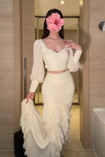 فستان ناعم سكري