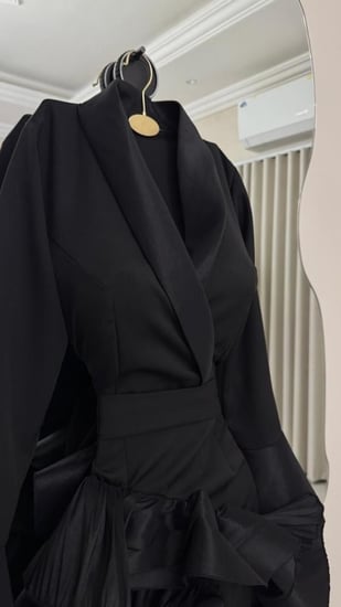 فستان سهرة قصير اسود
