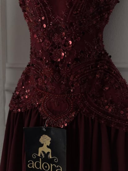 فستان سهرة عودي صدرية جورجيت