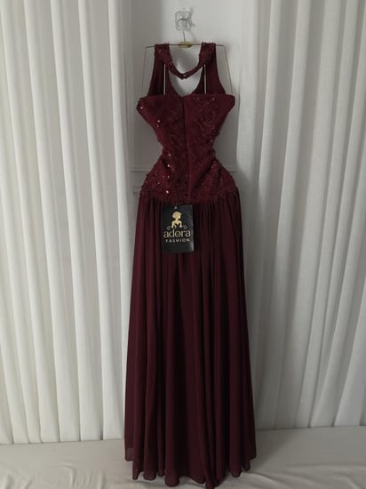 فستان سهرة عودي صدرية جورجيت