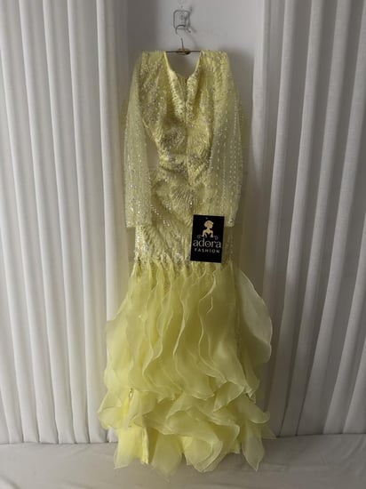 فستان سهره ليموني