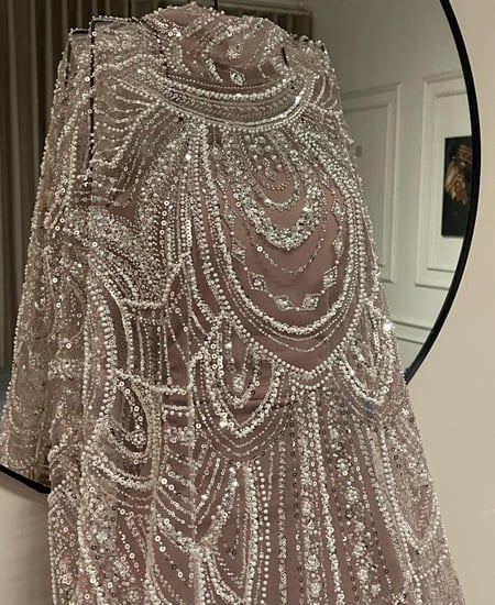 فستان سهرة فخم تطريز كامل