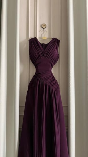 فستان بنفسجي ناعم