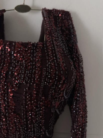 فستان سهره برغندي