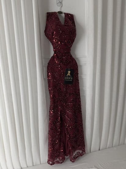 فستان سهره برغندي