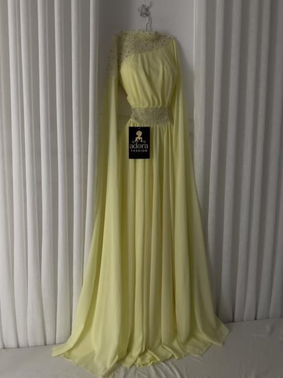 فستان سهره ليموني