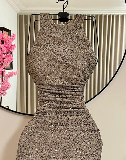 فستان سهرة ترتر