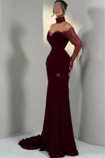 فستان سهرة عودي مع دانتيل